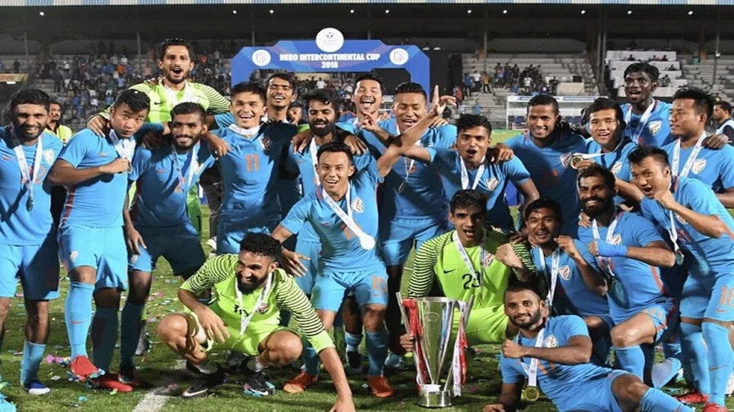 भारत ने जीता इंटर कॉन्टिनेंटल फुटबॉल कप का खिताब, कप्तान छेत्री ने दागे दो गोल