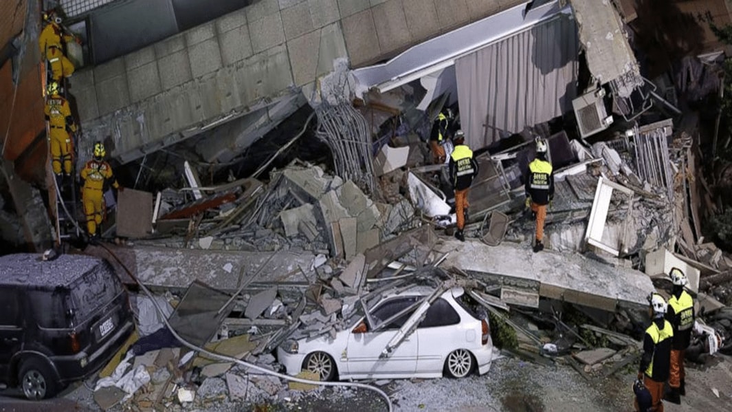 6.4 तीव्रता वाले भूकंप से हिल गया ताइवान, 2 की मौत 100 से अधिक घायल