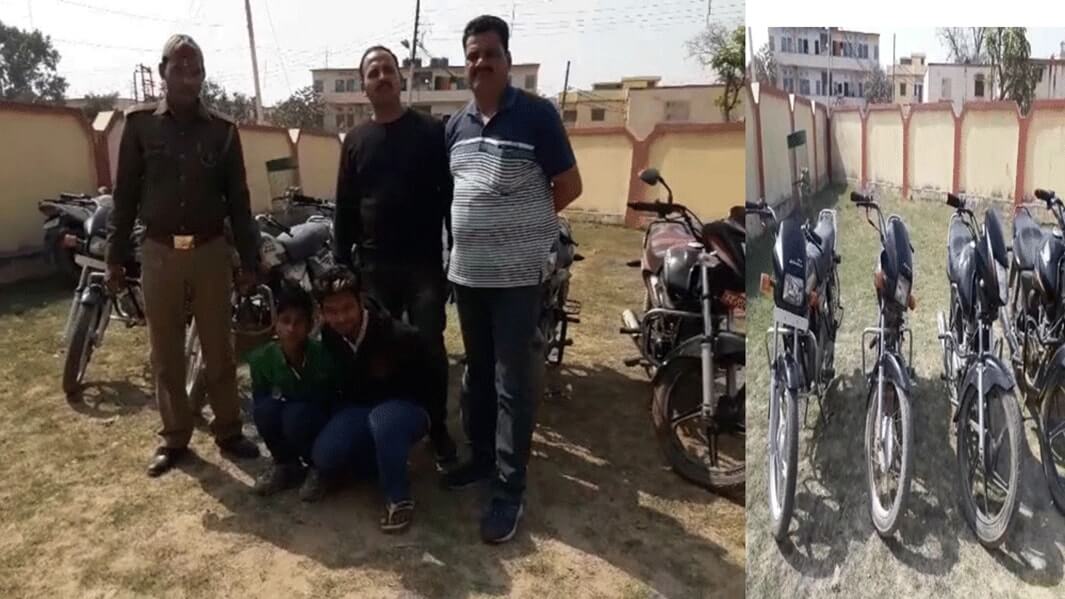 वाराणसी में चोरी की 4 वाहन के साथ 2 अभियुक्त गिरफ्तार