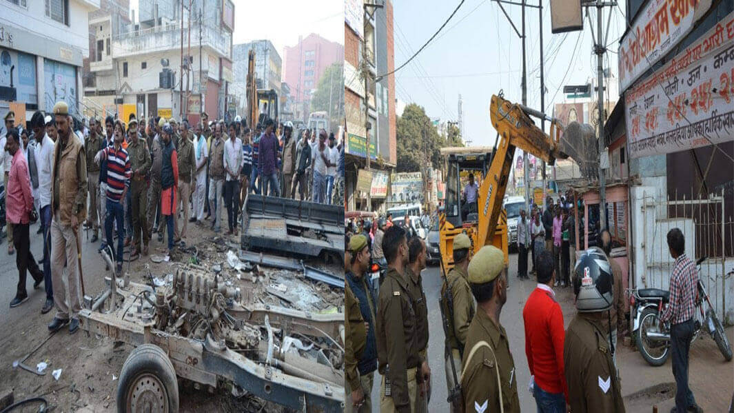 Encroachment Campaign में कोई सगा नहीं, चेतगंज थाने की पुलिस जीप का भी हुआ चालान