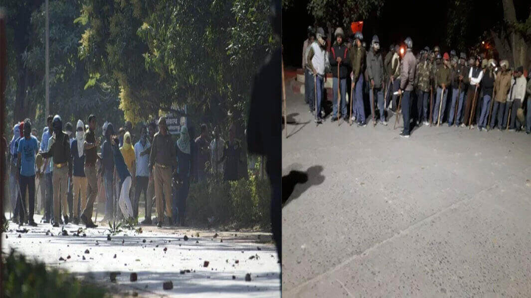 BHU में फिर से छात्रों के दो गुटों में हुई पत्थरबाजी, पुलिस फोर्स पर भारी पड़ रहे छात्र